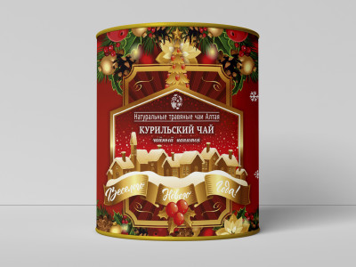 Подарочный чай "С новым годом" /Тубус (красный)
